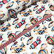 Ткань польская хлопковая, воздушные шары и самолеты разноцветные на белом, фото 3
