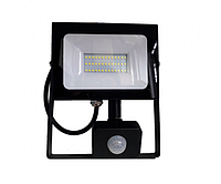 Светодиодный наружный прожектор с датчиком 50Вт 6500K LMPS57 чёрный
