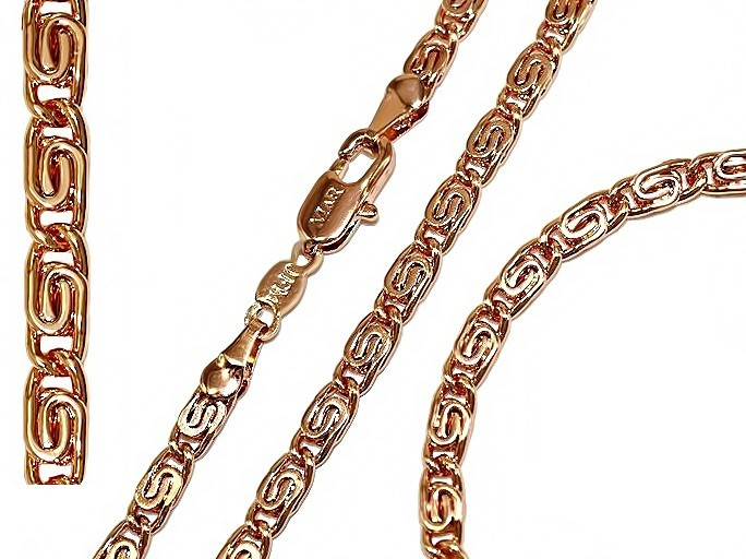 Набір TSATSA. Позолота ЧВ. Ланцюжок 58 см, ширина 3,5 мм та браслет 20 см, ширина 3,5 мм. Скріпка.