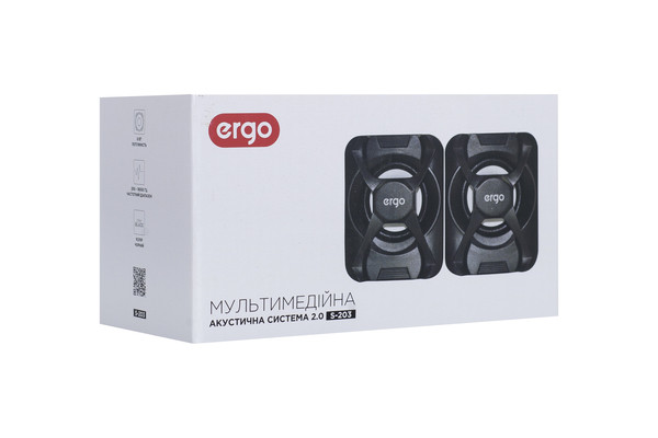 Мультимедийная акустика ERGO S-203 USB 2.0 Black - фото 7 - id-p990914128