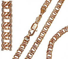 Набір TSATSA. Позолота ЧВ. Ланцюжок 57 см, ширина 4.5 мм та браслет 21 см, ширина 4,5 мм.