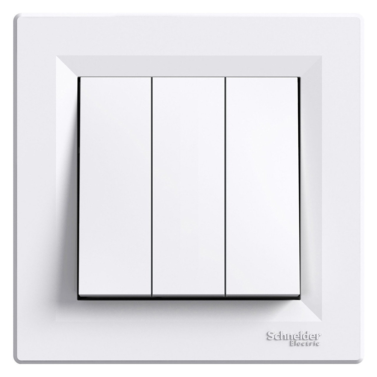 Вимикач 3-х клавішний білий Asfora Schneider Electric EPH2100121