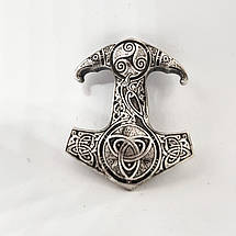 Молот Тора з Трикселем, Великий, Мьёльнир MIJOLLNIR Підвіска Амулет Талісман, фото 5