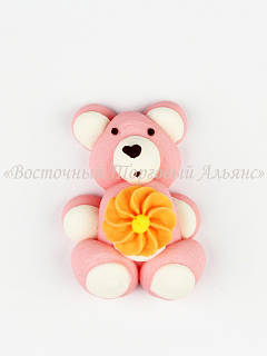 Фігурки з мастики — Ведмедик рожевий