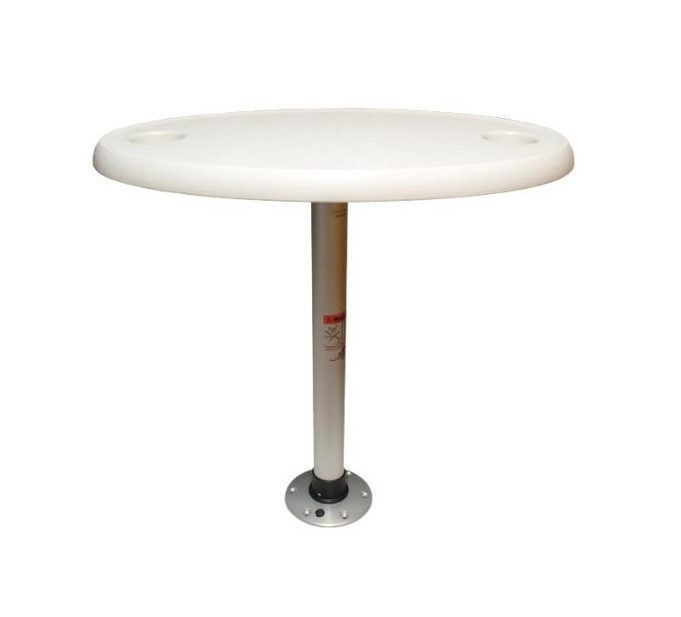 Комплект стол круглый для судна SF диаметр 68 см основание алюминий с замком - фото 1 - id-p990984020