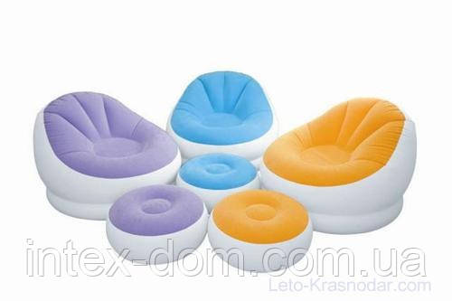 Надувне крісло Intex Cafe Chaise Chair 104x109x71 68572Y (Жовте)