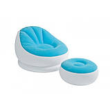 Надувное кресло Intex Cafe Chaise Chair 104x109x71 68572B (Голубое), фото 4