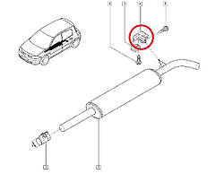 Кронштейн кріплення (середній) глушника Renault Megane II. Оригінал Renault 8200035447