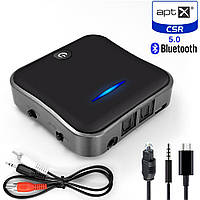 BT-B19 аудіоприймач, передавач CSR8675 Bluetooth 5.0, aptX HD, 600 mAh, AUX/SPDIF