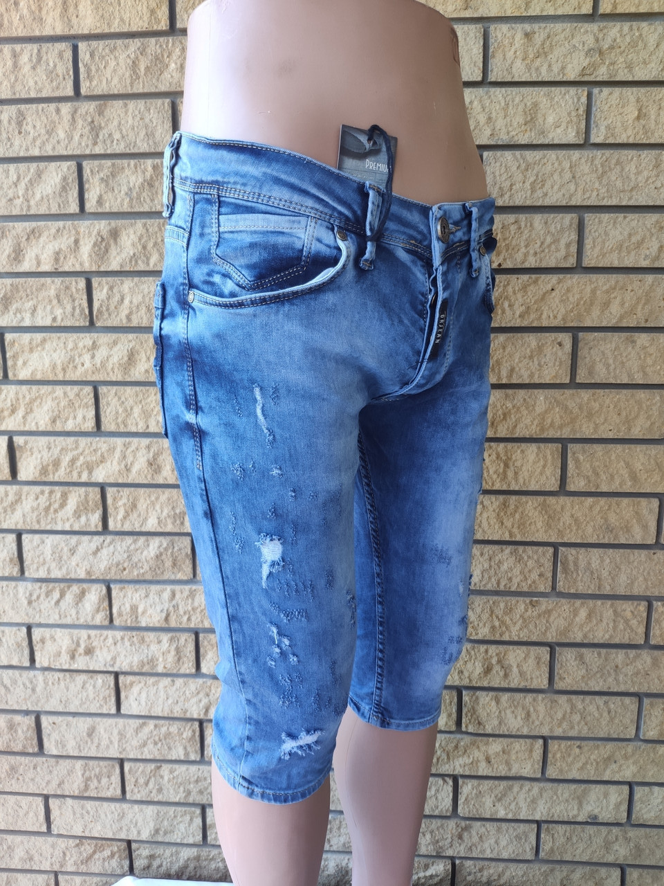 Бриджи унисекс джинсовые стрейчевые, есть большие размеры ORJEAN, Турция - фото 3 - id-p991193370