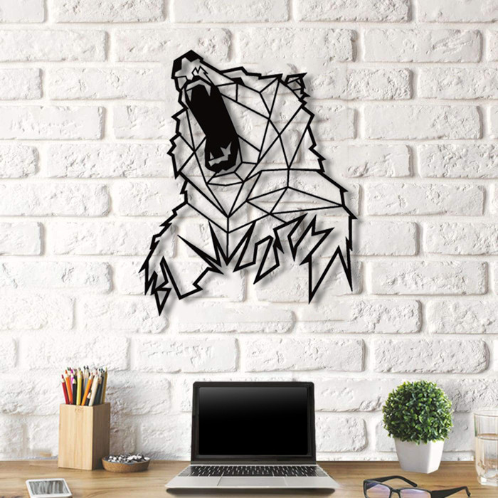 Об'ємна картина з дерева DecArt Bear 62х55 см