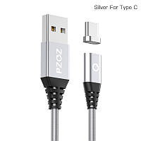 Оригинальный магнитный кабель PZOZ 3A в комплекте с одним коннектором (Lightning, micro USB или USB Type-C) Type-C