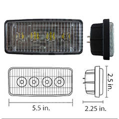 Фара кабіни трактора світлодіодна (LED) для JD8400 пр-ва A&I (США) (WN-RE306510)