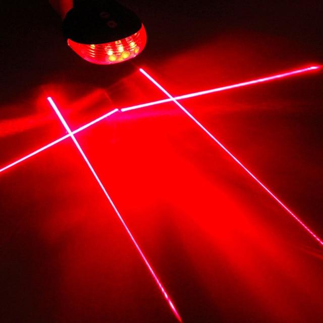 Велосипедный задний фонарь с лазером Robesbon мигалка с лазерной дорожкой Cross красный - фото 1 - id-p991311394