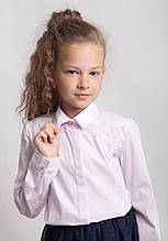 Блузка-сорочка Світ блуз в рожевому кольорі з мод. 8011 р. 128