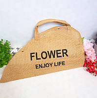 Сумка для квітів із мішковини FLOWER