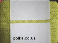 Кружево вязаное лен 1.5см салатовое (1упаковка=200яр=184м)
