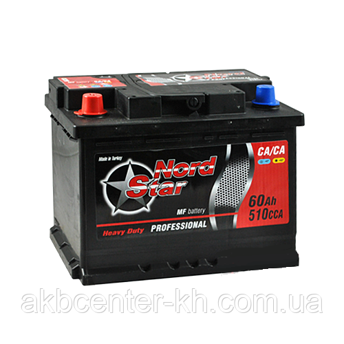 Автомобільний акумулятор NORD STAR ECONOMY MF 6СТ 60 Аз 510 L