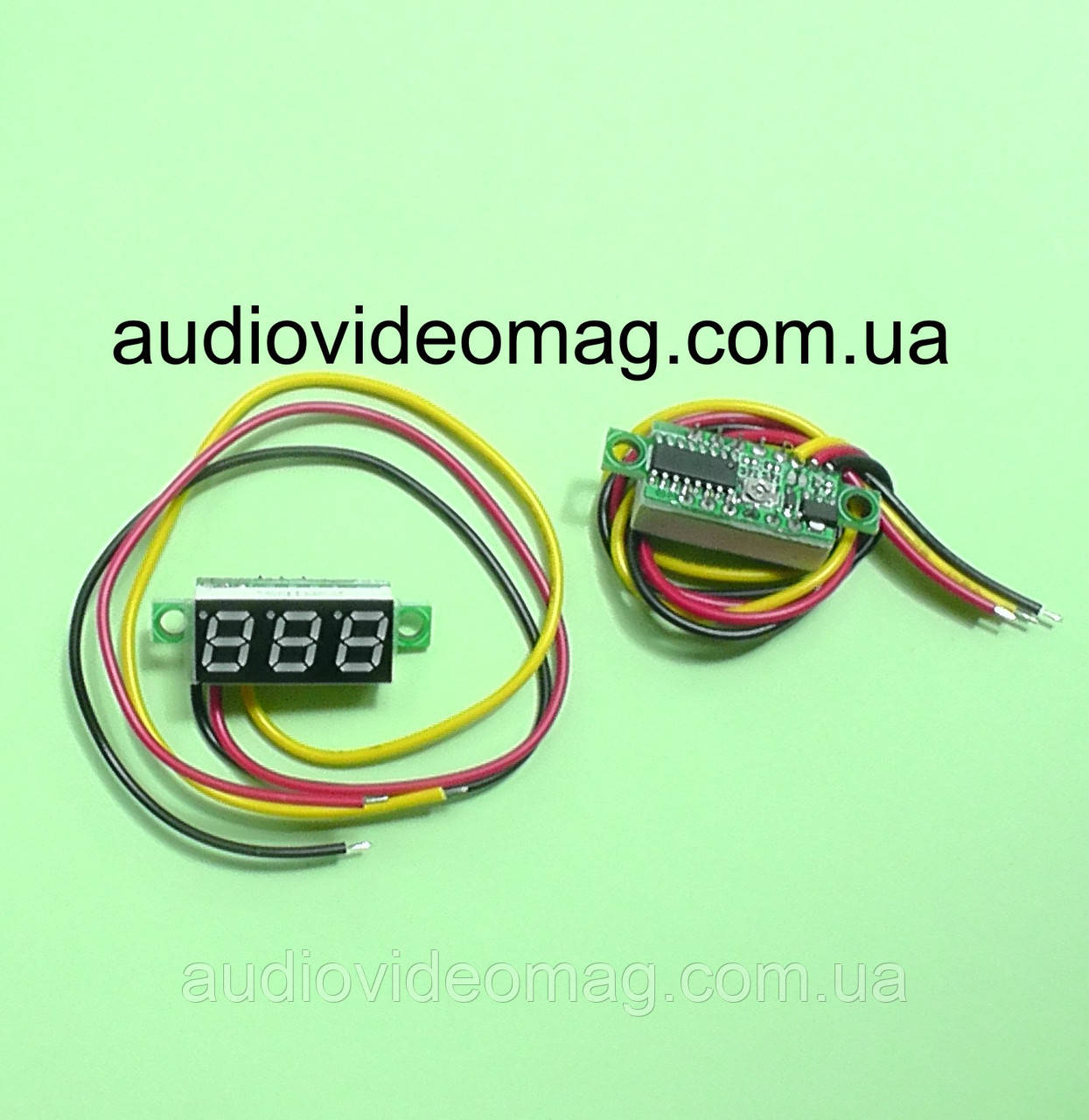 Вольтметр DC 0-100V для постійного струму, колір цифр - червоний, фото 1