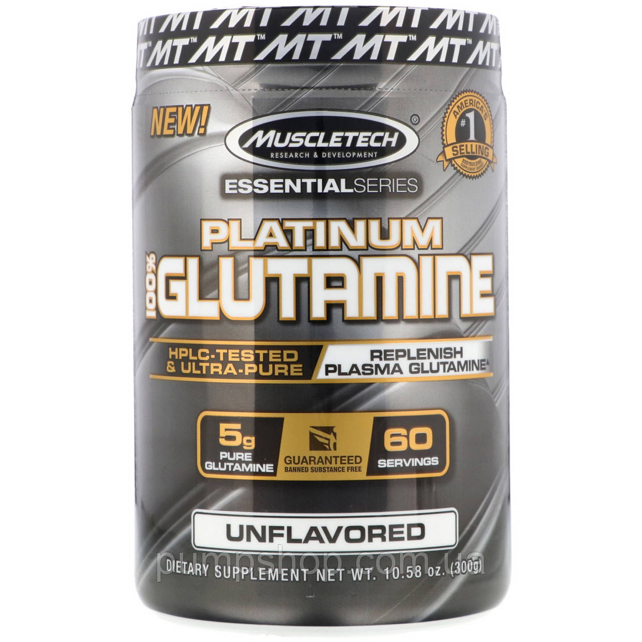 Амінокислота L-Глютамін Muscletech Platinum 100% Glutamine 300 г (уцінка термін по 11.22)
