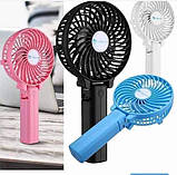 Вентилятор портативний акумуляторний ручний HANDY MINI FAN, Li-Ion 18650, microUSB (колір випадковий), фото 3