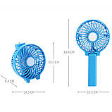 Вентилятор портативний акумуляторний ручний HANDY MINI FAN, Li-Ion 18650, microUSB (колір випадковий), фото 4