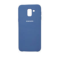 Чехол для Samsung J6 / J600 силиконовый противоударный Silicon Cover Blue