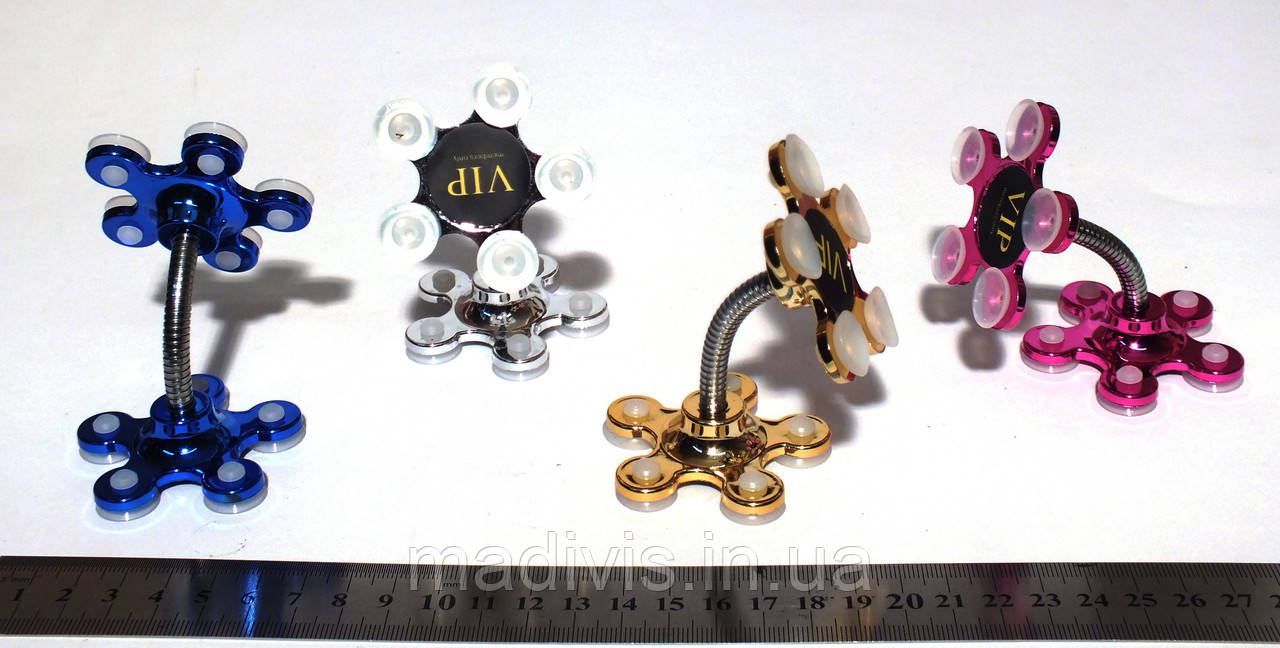 Портативний універсальний тримач VIP на присосках для смартфона, навігатора та ін., фото 1