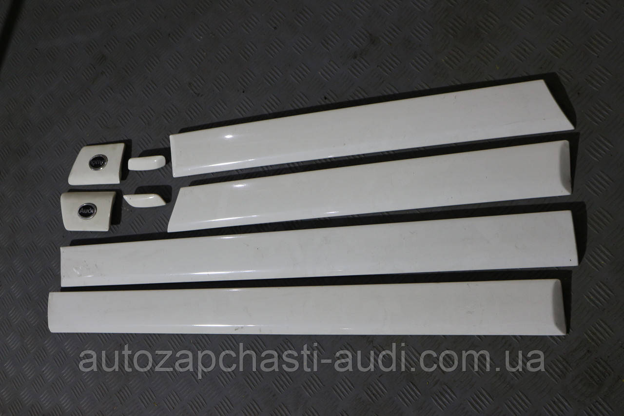 Комплект оригінального середнього молдингу двері Білий Audi 100 A6 C4 91-97г, фото 1