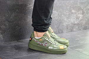 Чоловічі кросівки Nike Air Force 1 Just Do It,темно зелені 45, фото 2