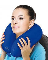 Антистрессовая подушка-подголовник массажная Neck Massage Cushion синяя