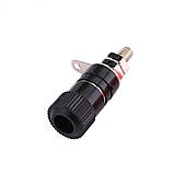 Роз'єм гніздо під банан "мама" JS-910B, пара (чорний + червоний), фото 5