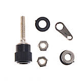 Роз'єм гніздо під банан "мама" JS-910B, пара (чорний + червоний), фото 7