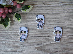 Серединка для бантиків (кабошон) лялька ЛОЛ (LOL) "Мяу" 3.8 на 2 см