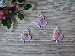 Серединка для бантиків (кабошон) "Кукла Hairdorables Королева" 2.5 на 3.8 см