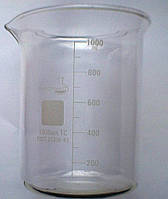 Склянка низька Н-1-1000 ТС зі шкалою з термостійкого скла (ГОСТ 25336-82)