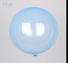 Кулі повітряні прозорі bubbles (баблс) Синій 24"/ 60 див. Crystal Clearz Бульбашковий куля