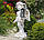 Садова фігура Ангел із ліхтарем + LED 81х39х31 см Гранд Презент ССП12208 Крем, фото 2