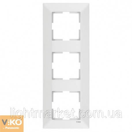 Рамка потрійна вертикальна Viko Meridian 90979023-WH