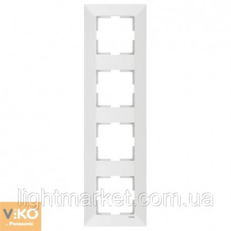 Рамка четвірна вертикальна Viko Meridian 90979024-WH
