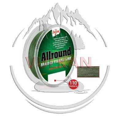 Шнур універсальний Carp Zoom Allround Braided Fishing Line, 0,25mm, 22,92kg, 110m, CZ0306