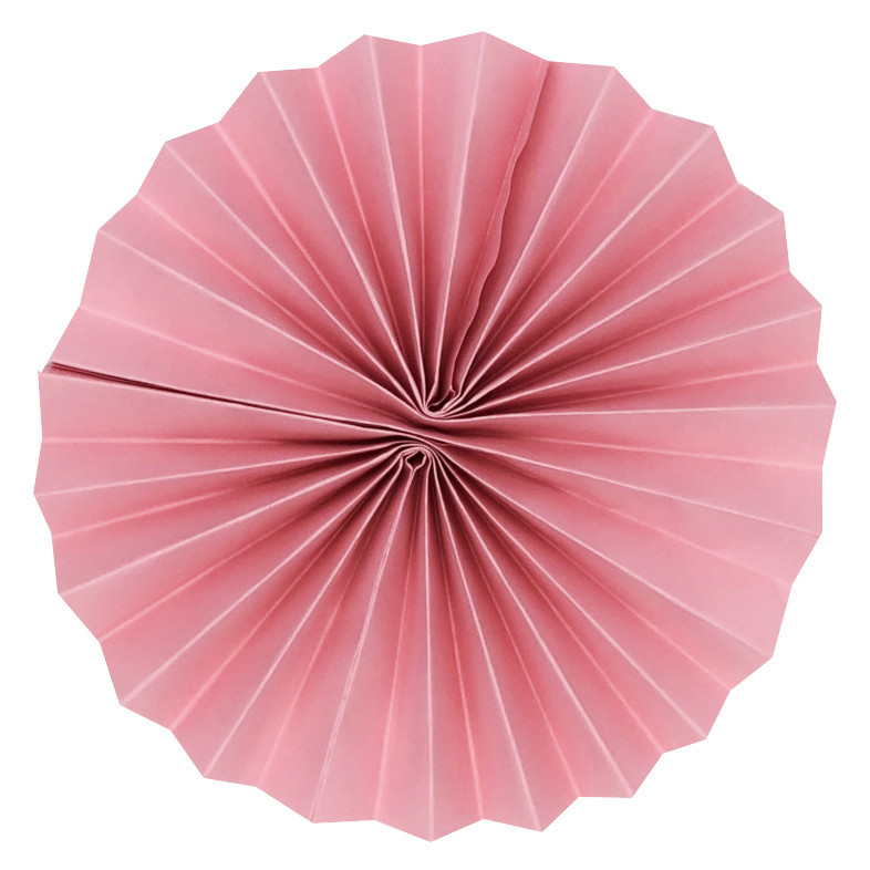 Паперовий віял із картону 35 см ніжно-рожевий, фото 1