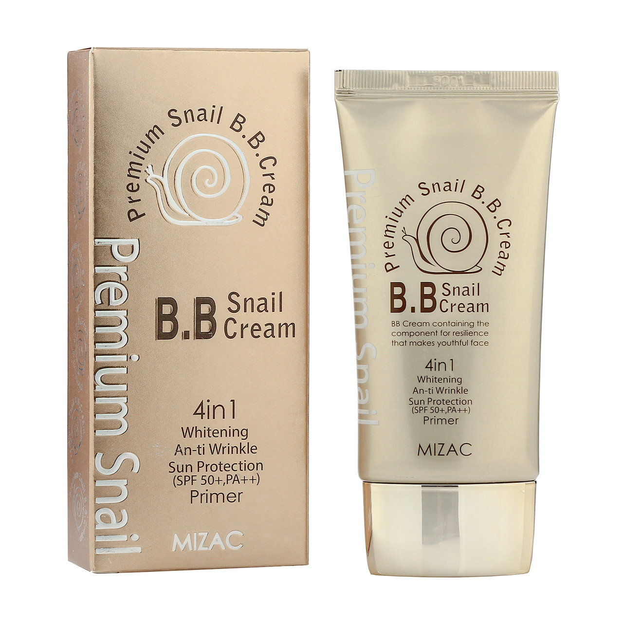 Купити BB-крем Mizac Premium Snail 4в1 SPF 50, 50 мл ПОМ'ЯТА КОРОБКА ...