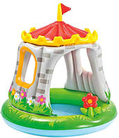 Сказочный детский надувной бассейн "Королевский Замок" Intex 57122 с навесом от 1 до 3 лет