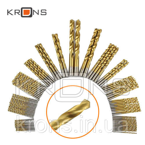 Набір з 99 спіральних свердл HSS 1.5-10мм по дереву, металлу, фото 1