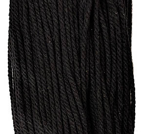 Канат декоративний 2.5мм бавовняний чорний моток 100м