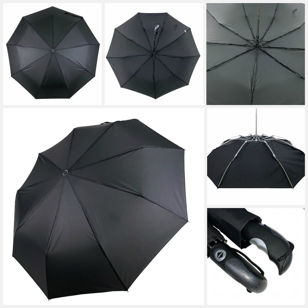Чоловіча автоматична парасоля Feeling Rain, чорний колір, 8012