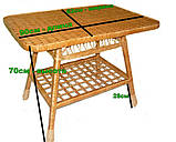Стіл плетений з лози.Стіл з лози плетінь, фото 4