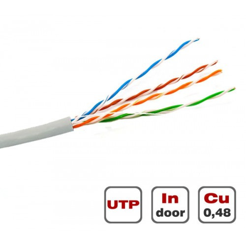 Кабель вита пара Dialan UTP Cat.5E 4PR CU (100 МГц) PVC Indoor 305 м