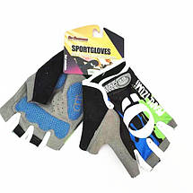 Велорукавички безпалі Pearl Izumi (SPORT) синьо-зелені, фото 4